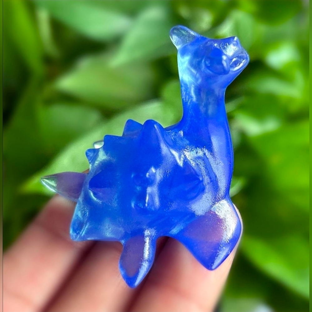 Lapras Pokémon Synthetic Blue Opalite cut - Picture 2 of 5
